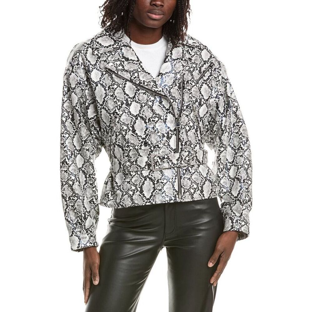 Lamarque Womens Biker Jacket, White